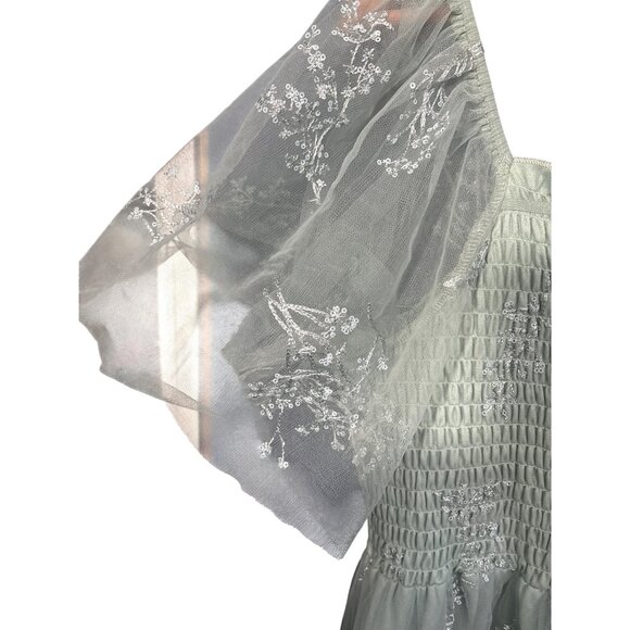 Baltic Born 1X Cassandra Light Blue Maxi Dress With Sequin Embellishments - Picture 5 of 8